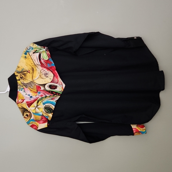 Men's Bull Shirt Western Rodeo Black LS Shirt - Picture 8 of 8